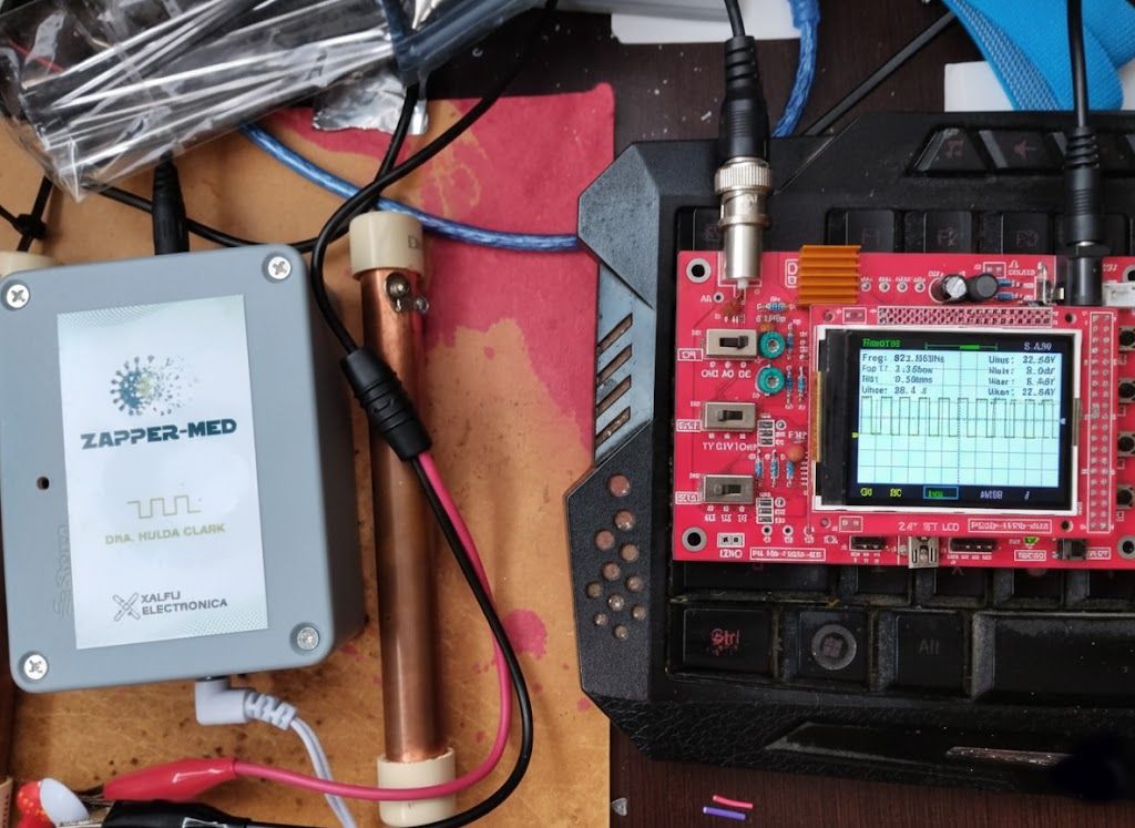 Gráfica de onda cuadrada con offset positivo al 100 por ciento en un Zapper profesional